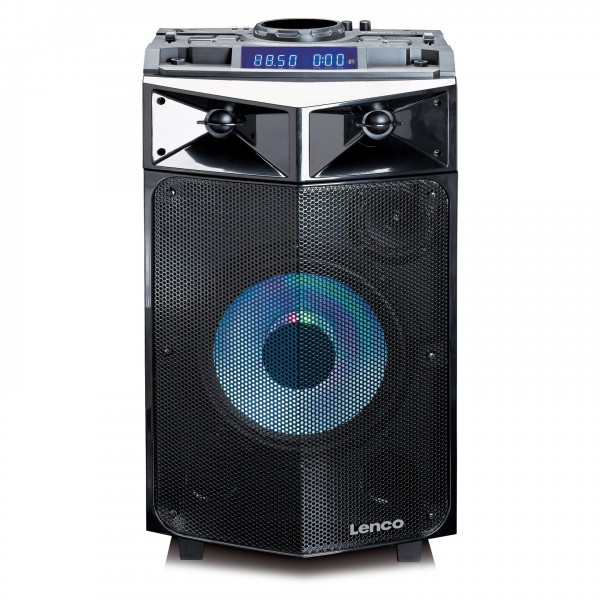 Lenco PMX-240 Party Speaker with Mixer and Wireless Microphone - Front