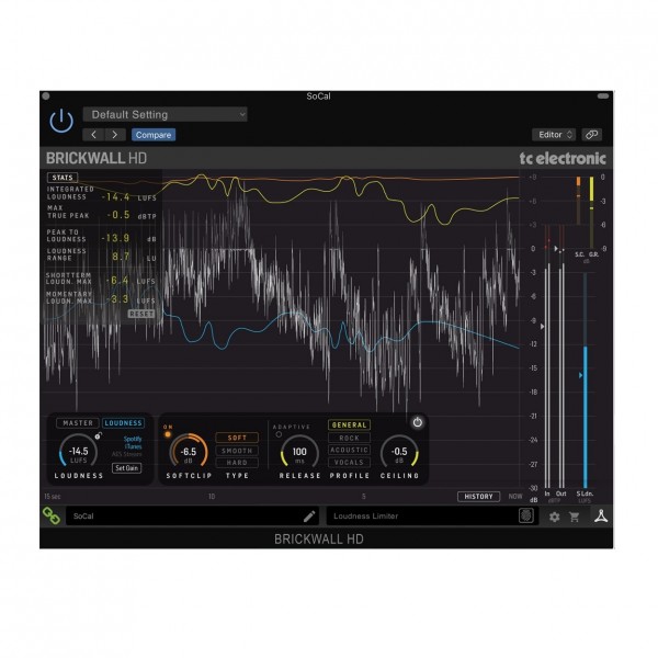 TC Electronic BRICKWALL HD-DT Mastering Limiter Plug-in