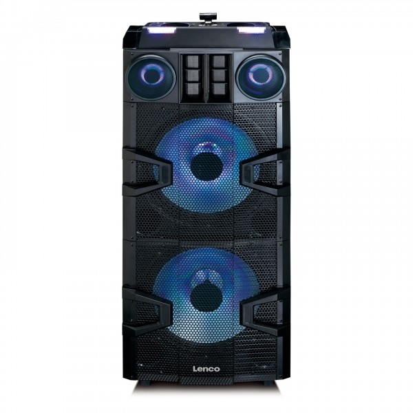 Lenco PMX-850 Party Speaker with DJ Mixer and Wireless Microphone - Front