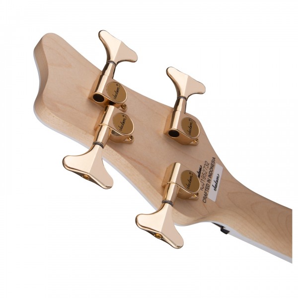 Jackson JS Series Spectra Bass JS3 Bass, Snow White Gold - Headstock