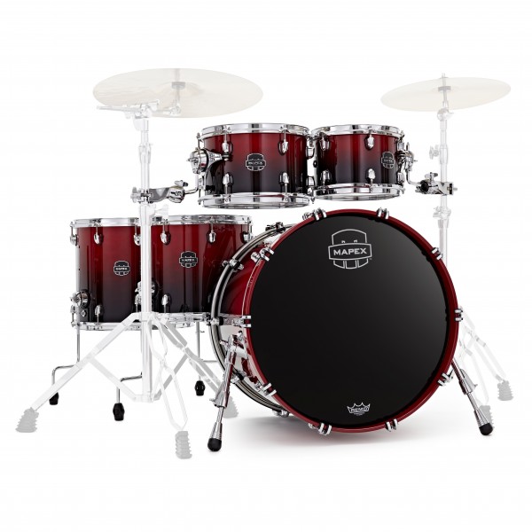 Mapex Saturn 22" 5pc Short Stack Shell Pack, Scarlet Fade
