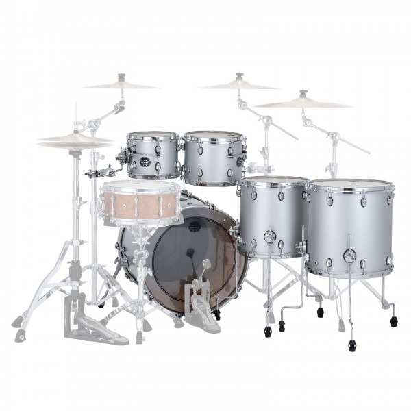 Mapex Saturn Evolution Maple/Walnut 22" 5pc Shell Pack, Iridium Silver - Back