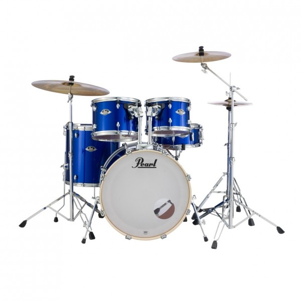 Pearl Export EXX 22" Am Fusion Drum Kit, High Voltage Blue - Front