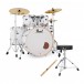 Pearl Export 22'' Am. Fusion Drum Kit w/Stool and Sticks, Matte White