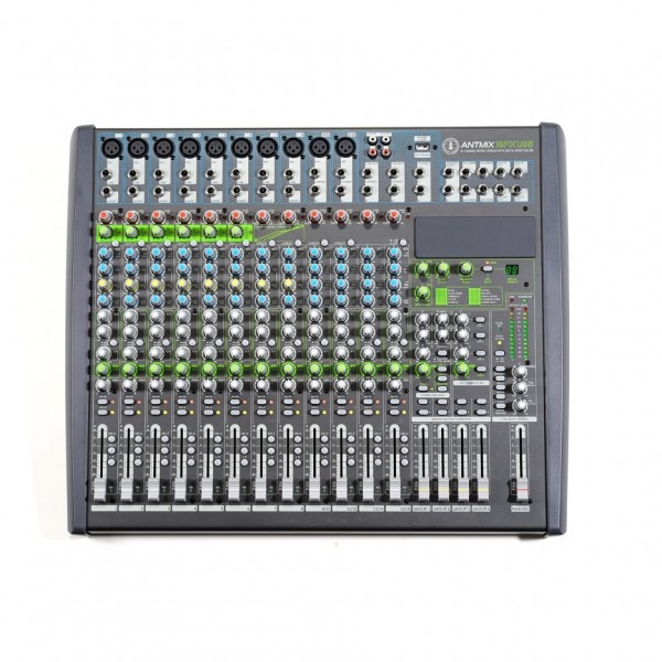 ANTMIX 16FX 16-Channel Analog Mixer with FX - Top View 