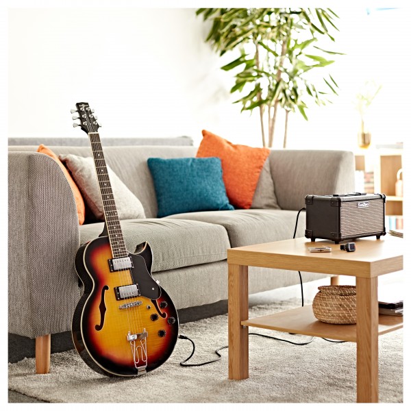 San Diego Semi Acoustic Guitar by Gear4music, Sunburst