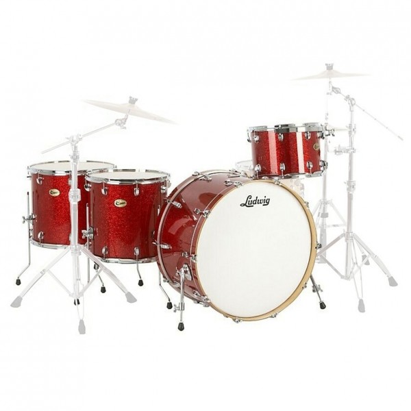 Ludwig Centennial Zep Set 26" 4pc Shell Pack, Red Sparkle