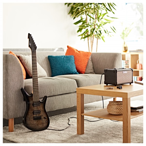 Harlem 7 Electric Guitar + 15W Amp Pack, Trans Black
