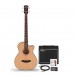 Electro Acoustic Bass Guitar Natural, 35W Bass Amp & Accessory Pack