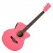 Elektro-akustična kitara z enojnim izrezom od Gear4music, roza