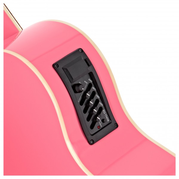 Single Cutaway Electro Acoustic Guitar by Gear4music, Pink
