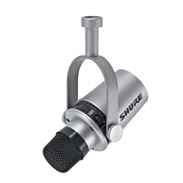 Shure MV7 USB/XLR Podcast Microphone, Silver at Gear4music