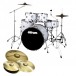 DDrum D2 22'' 5pc Drum Kit w/Paiste Cymbals, White Gloss