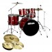 DDrum D2 22'' 5pc Drum Kit w/Paiste Cymbals, Red Sparkle