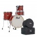 Pearl Midtown 4pc Compact Shell Pack w/Free Bag Set, Orange Crush