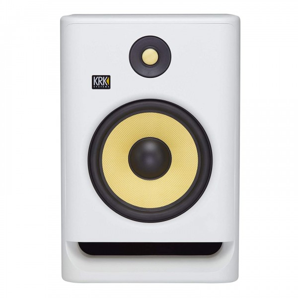 KRK ROKIT RP8 G4 Studio Monitor, White Noise - Front