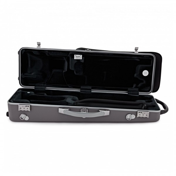 BAM 3026XL Hightech Bass Clarinet Case, Grey Panther, Open