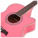 Single Cutaway Electro Acoustic Guitar + 15W Amp Pack, Pink