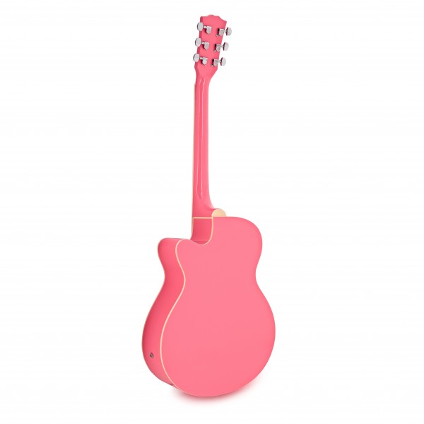 Single Cutaway Electro Acoustic Guitar + 15W Amp Pack, Pink