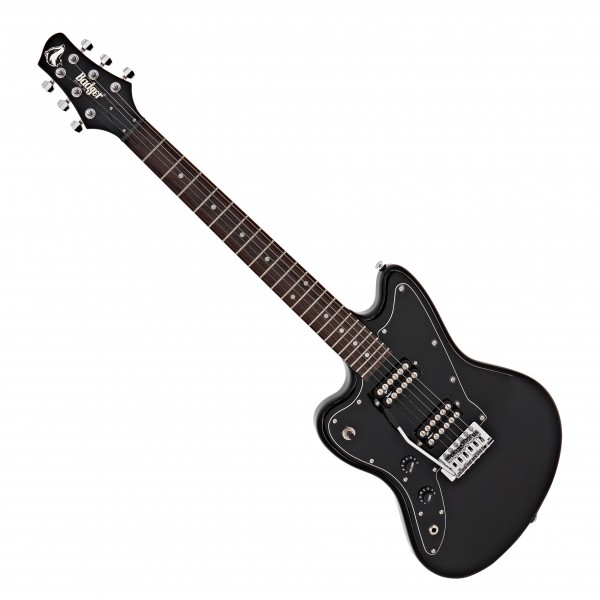 Badger Classic Left Handed Electric Guitar, All Black