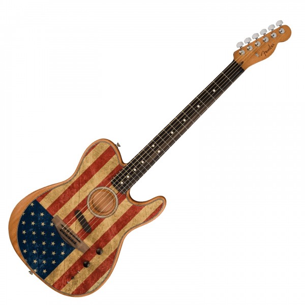 Fender FSR American Acoustasonic Telecaster, American Flag - Main