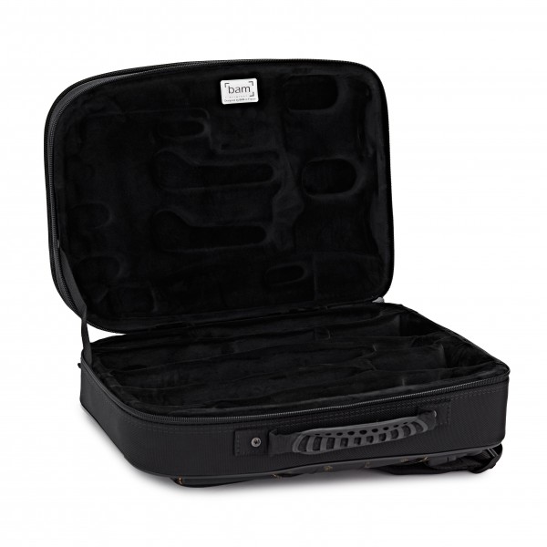 BAM New Trekking Double Clarinet Case, Black Carbon Finish