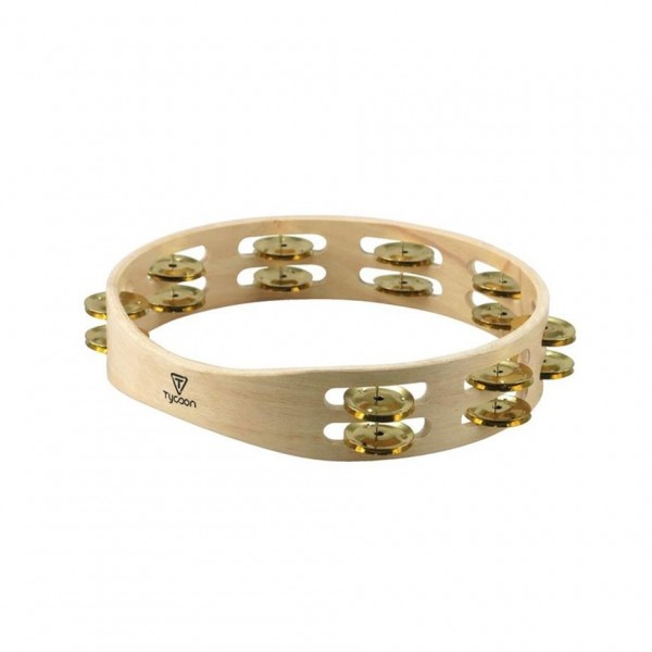 Tycoon Double Row Wooden Tambourine