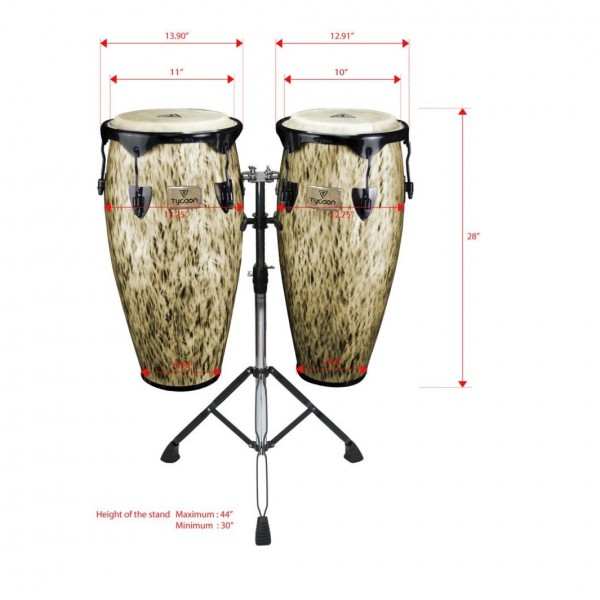 OFFLINE Tycoon Supremo Select Kinetic Gold Series Congas | Gear4music