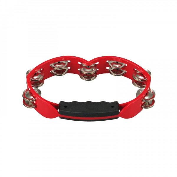 Tycoon Plastic Tambourine w/Steel Jingles, Red