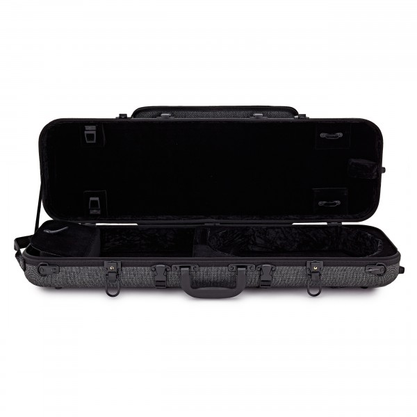 Gewa BIO S Oblong Violin Case, Grey with Music Pocket