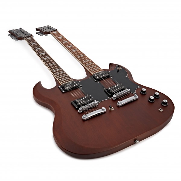 Dean Gran Sport Double Neck, Worn Brown