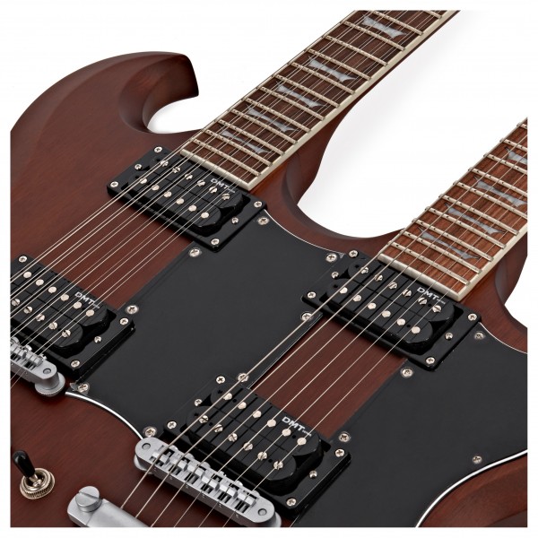 Dean Gran Sport Double Neck, Worn Brown