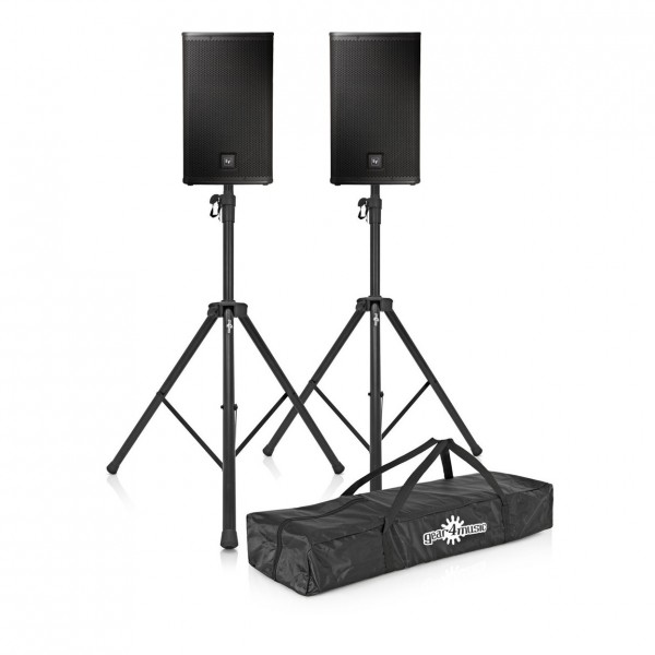 Electro-Voice ELX112 12" Passive PA Speaker Pair with Stands- Package