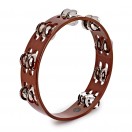 Meinl Percussion Tambourine, Steel Jingles African Brown TA2AB