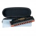 Cascha Professional Blues Harmonica, D, Case