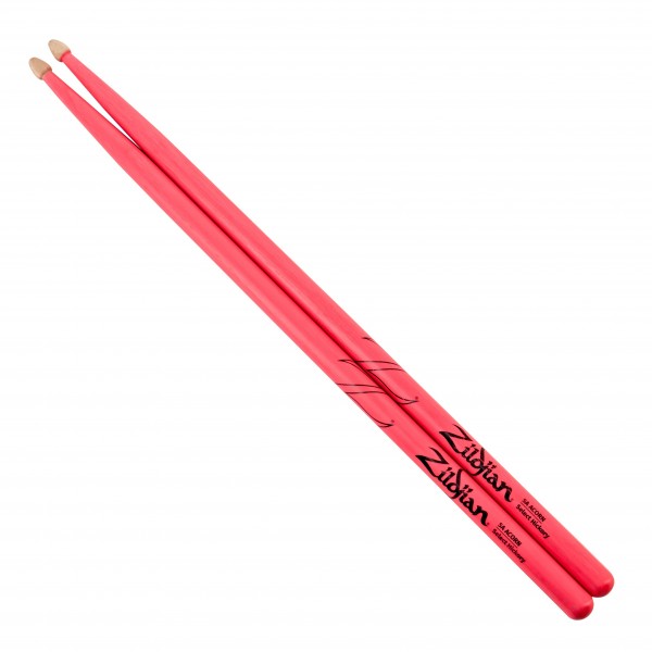 Zildjian 5A Acorn Tip Neon Pink Drumsticks