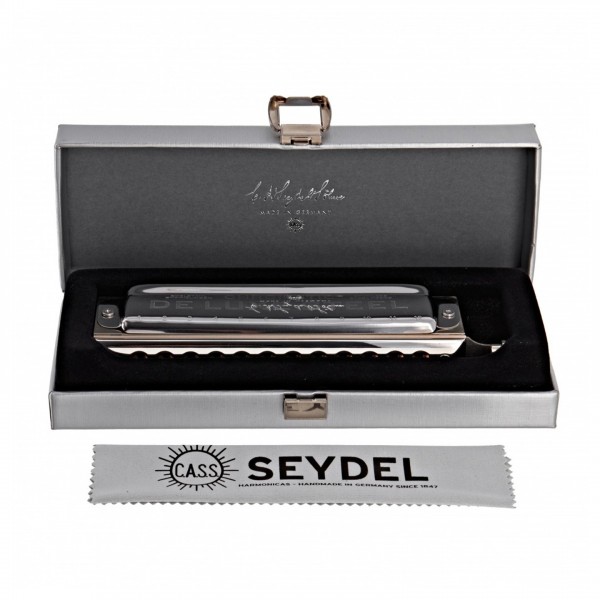 Seydel De Luxe Steel Chromatic Harmonica, G, Case