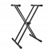 X-Frame Double Braced Keyboard Stand by Gear4music - Angled