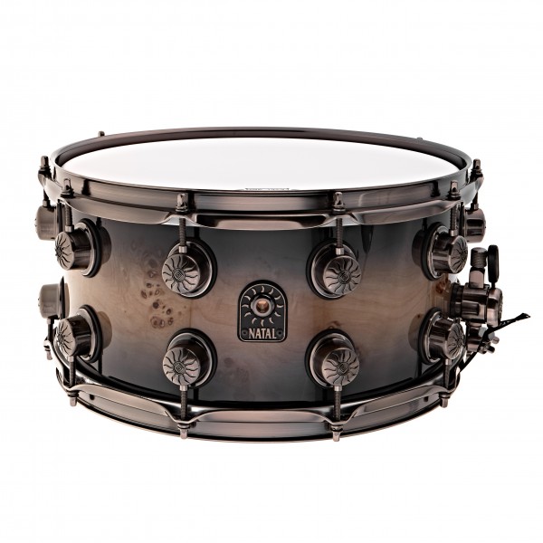 Natal Mappa Burl Maple 14'' x 7'' Snare Drum, Smoked Gloss