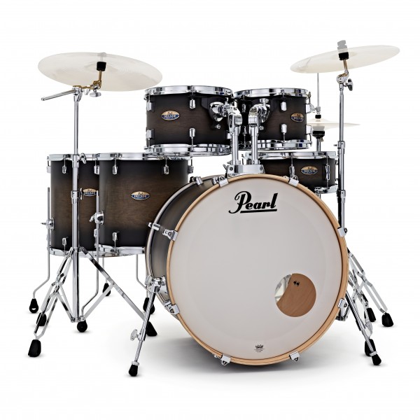Pearl Decade Maple 22'' 6pc Shell Pack w/ Hardware, Satin Black Burst