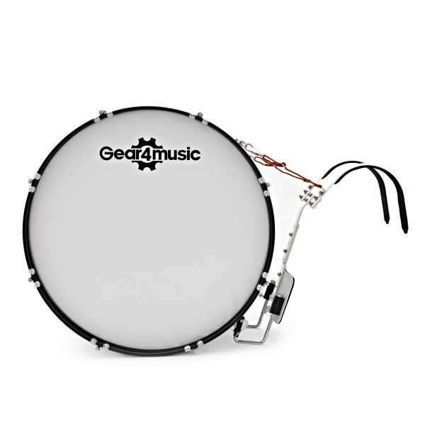 26" X 12" Marching Bass Drum with Carrier, by Gear4music