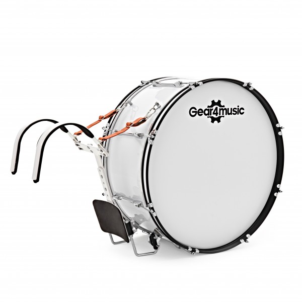 26" X 12" Marching Bass Drum with Carrier, by Gear4music