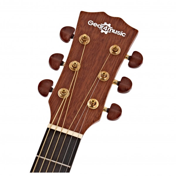 Deluxe Single Cutaway Electro Acoustic Guitar by Gear4music, Natural 