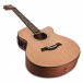 Deluxe Single Cutaway Electro Acoustic Guitar by Gear4music, Natural 