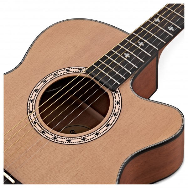 Deluxe Single Cutaway Electro Acoustic Guitar by Gear4music, Natural 
