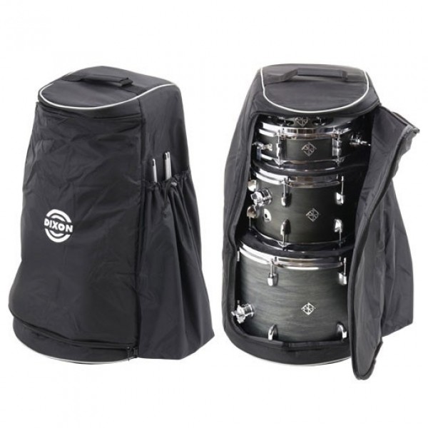 Dixon Drums 'Little Roomer' 5pc Shell Pack w/Bags, Black Coal Toms Bag