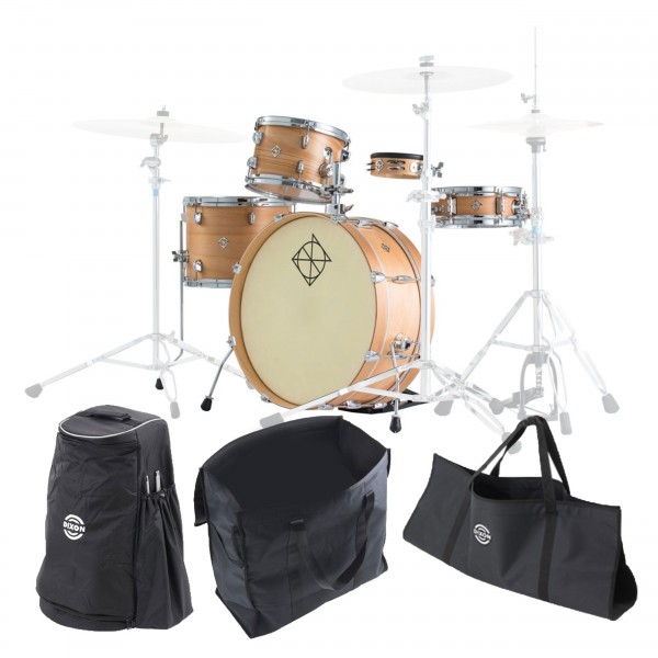 Dixon Drums 'Little Roomer' 5pc Shell Pack w/Bags, Satin Natural