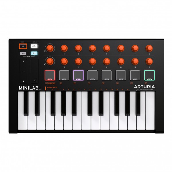 Arturia Minilab MKII, Orange Edition - Top