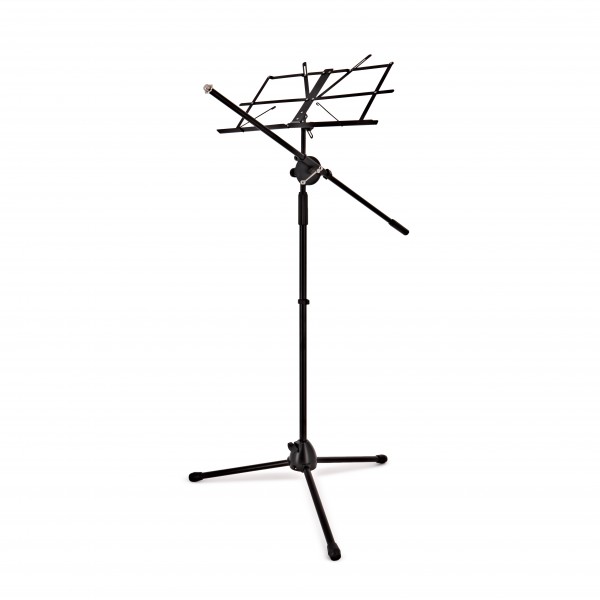 Boom Mic Stand with Music Stand by Gear4music
