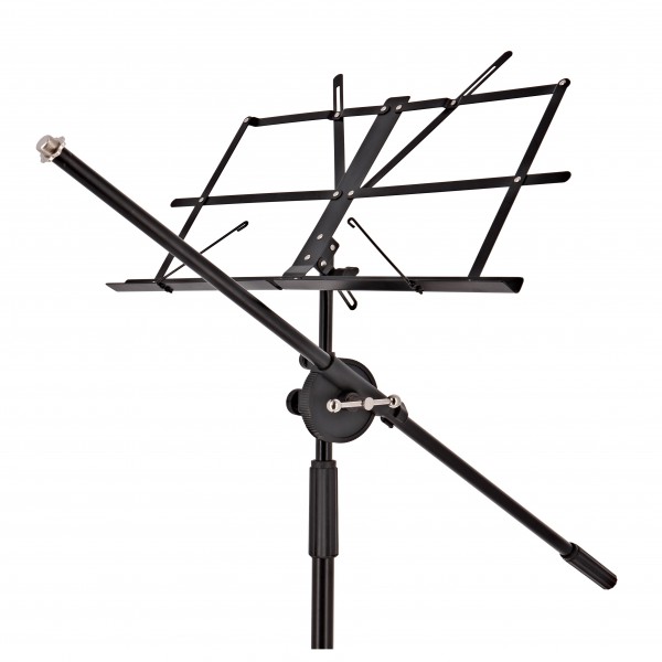 Boom Mic Stand with Music Stand by Gear4music